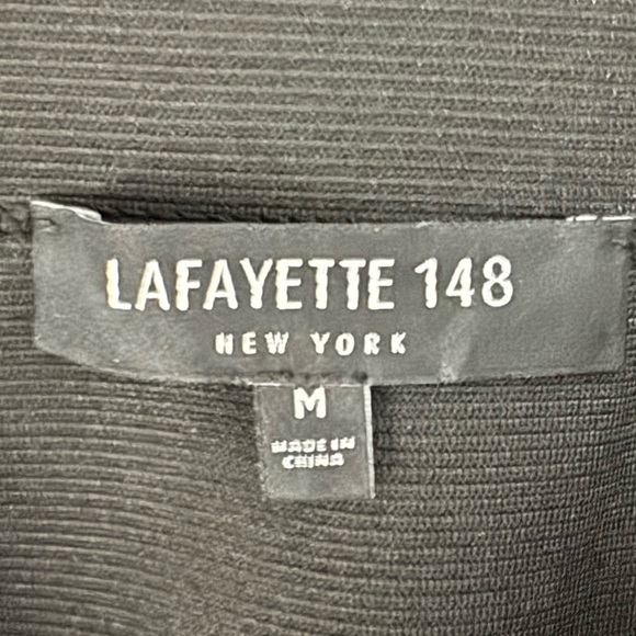 Lafayette 148 New York Pull On Black Pants Size Medium - Picture 3 of 4